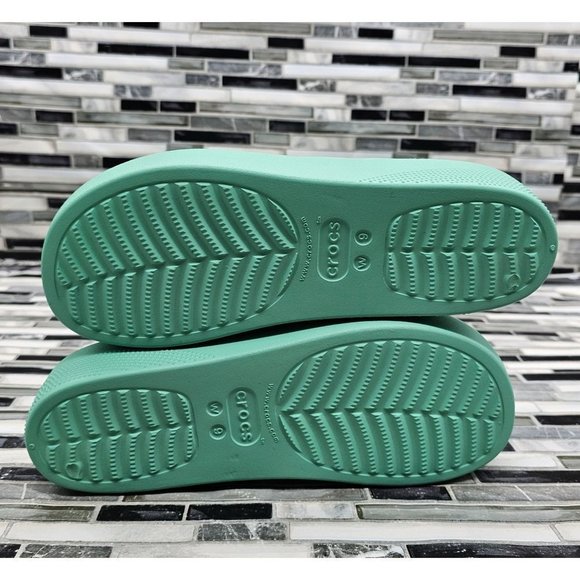 Crocs Classic Platform Jade Stone Women's Slides Size 9 - Picture 8 of 11